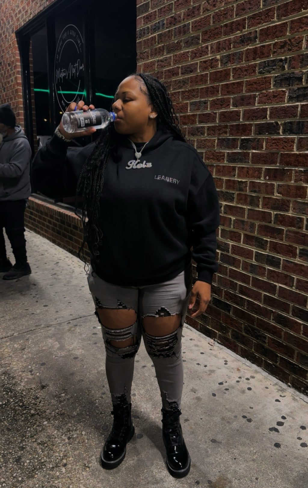 (Pre-Order) Rhinestone Logo Oversized Hoodie — Limited Edition